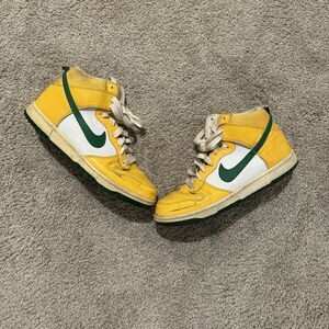 2008 Nike Dunk High Varsity Maize Brazil Size 9.5 OG Worn VTG